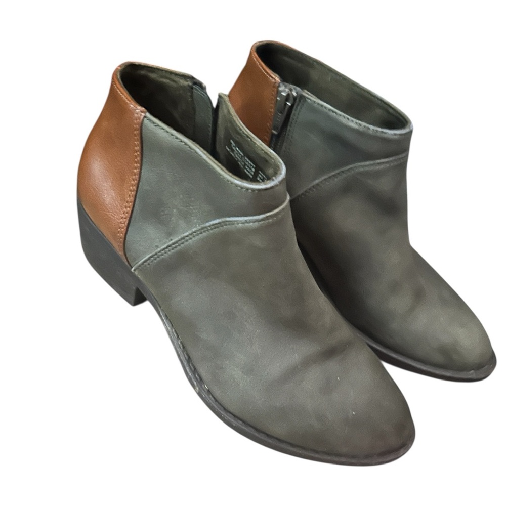 Two-Tone Ankle Boots